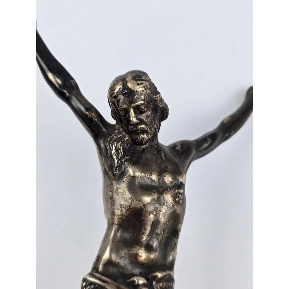 Sterling Silver Corpus ( Crucified Christ ) Jesus Statue Wall Art 7